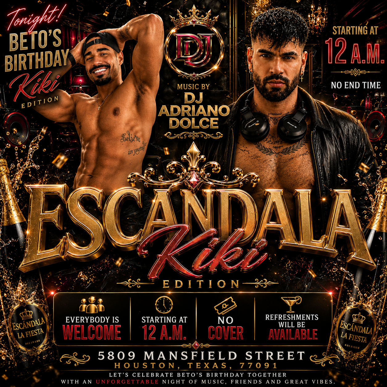 Beto's Birthday Kiki flyer