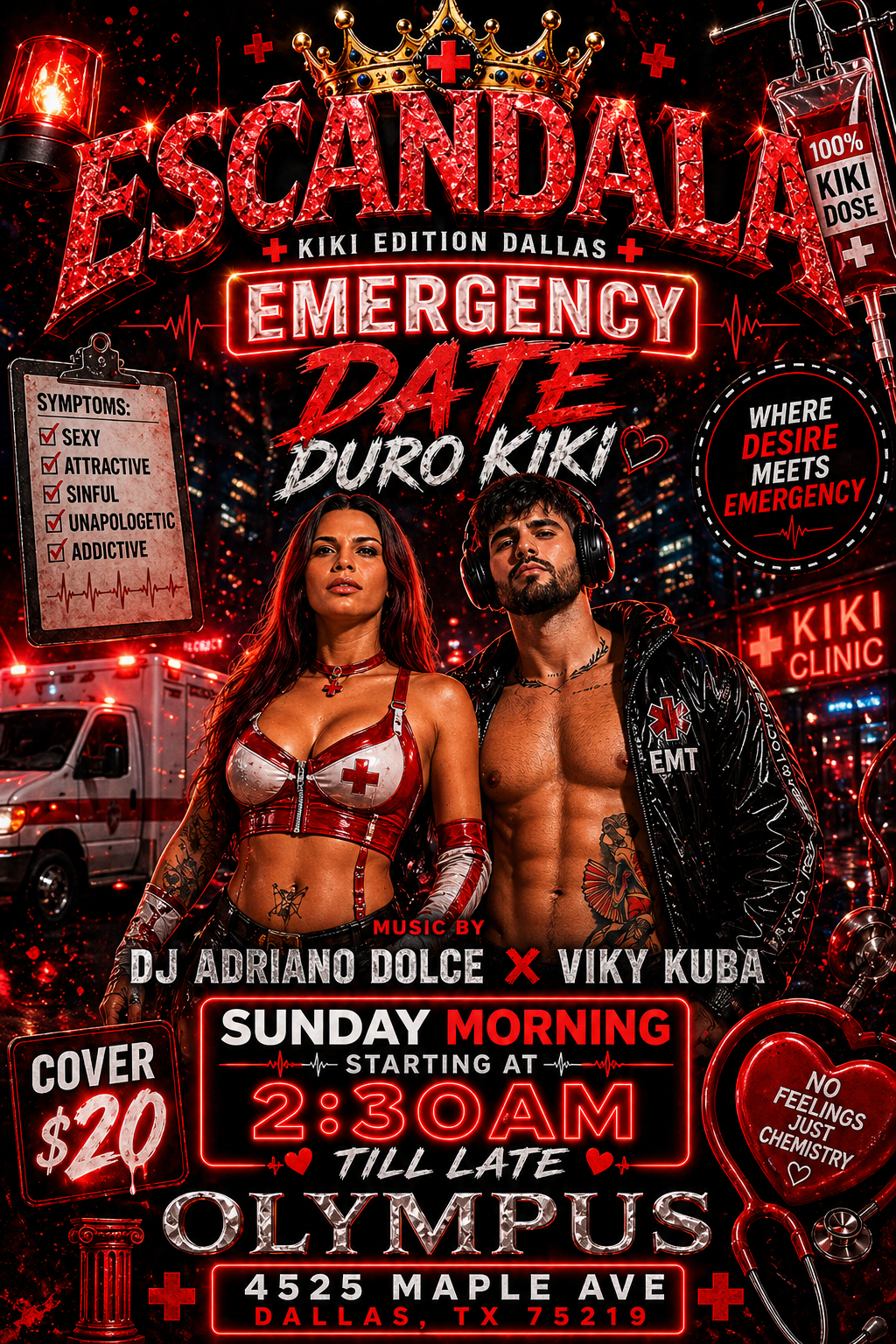 Emergency Date Dallas flyer